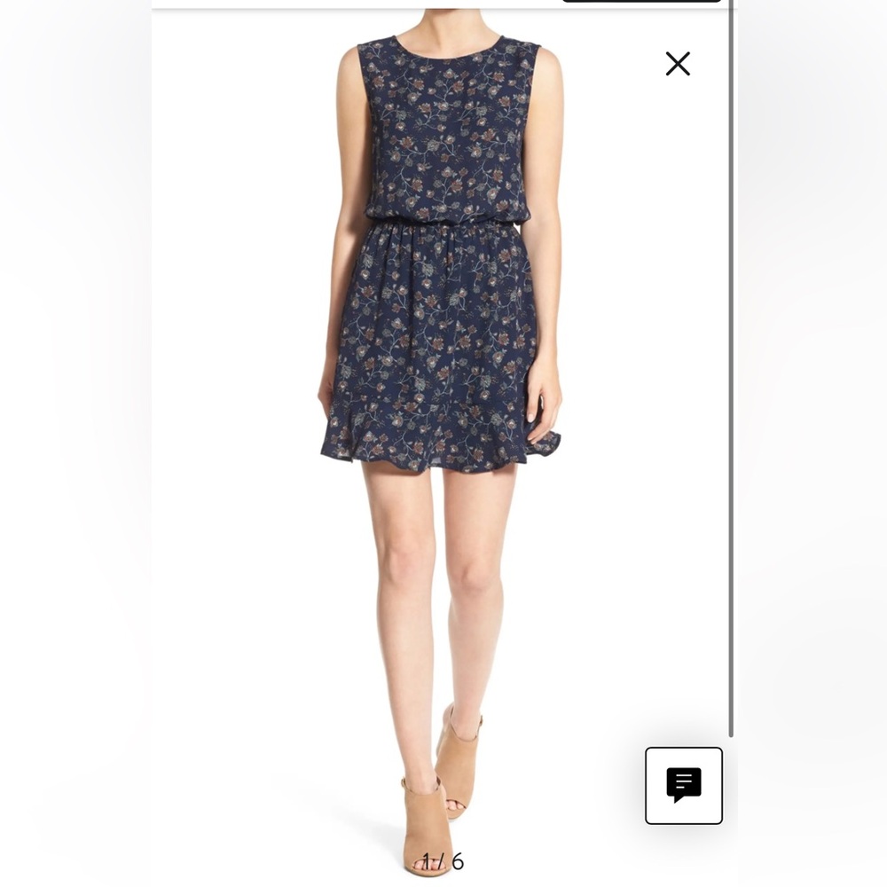 Cupcakes and Cashmere “Trystan” print blouson dress size Medium